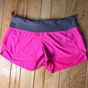 Lululemon  4 Speed Up Shorts Hot Pink Running Short Lined 2.5” Inseam *Spot